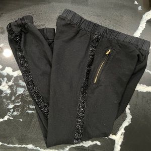 Jcrew Crewcuts Girl’s Black Sparkly Tuxedo Leggings-Size 7